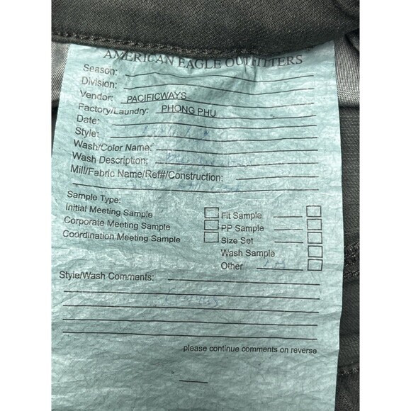 American Eagle Super Low Jegging Dark Olive Green Skinny Jeans Size 2 - Picture 6 of 7